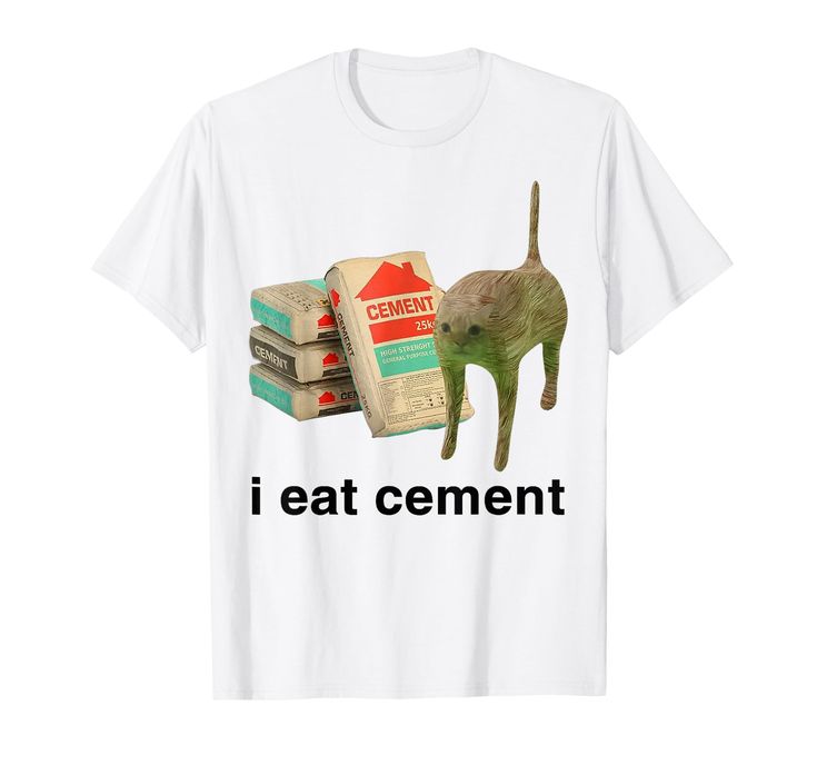 I Eat Cement Cursed Cat Funny Oddly  &hellip;